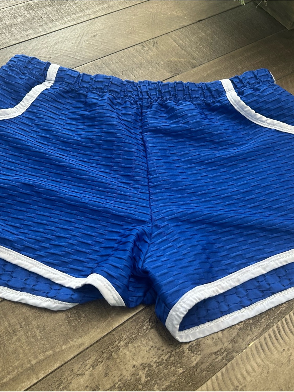 Men's Royal Blue Athletic Shorts with White Trim